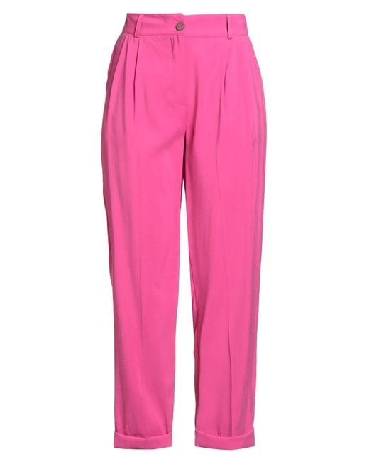 Atos Lombardini Pink Pants Viscose, Polyester