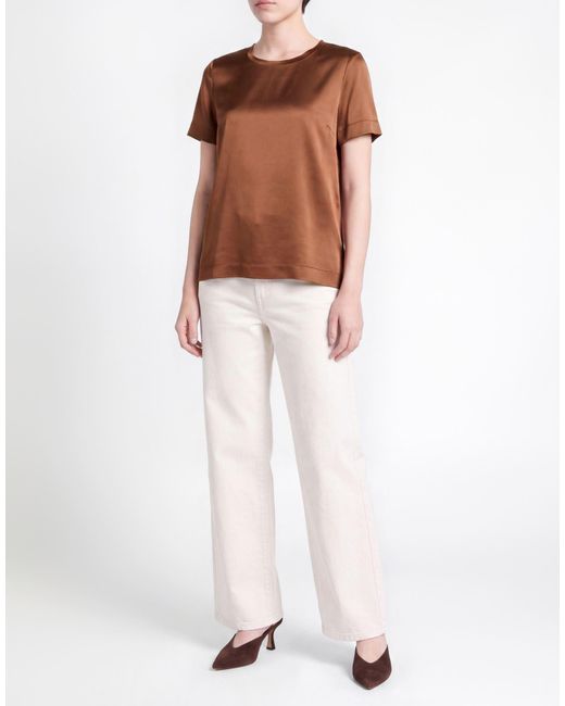 Carla G Brown Top Acetate, Viscose, Elastane