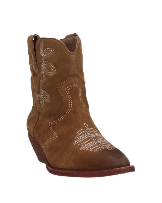 Ash Brown Ankle Boots