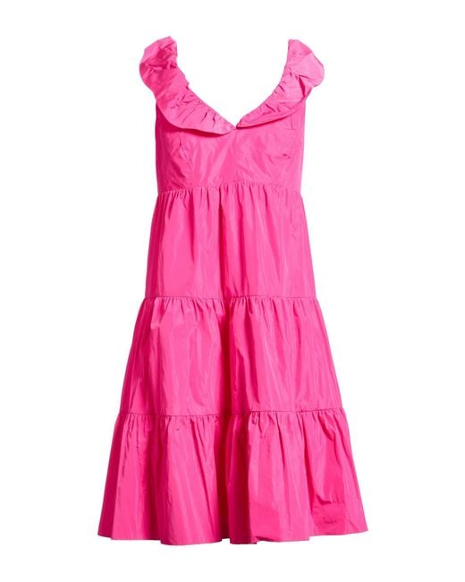 Maliparmi Pink Fuchsia Midi Dress Polyester