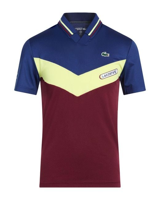 Lacoste Blue T-Shirt Recycled Polyester, Elastane for men