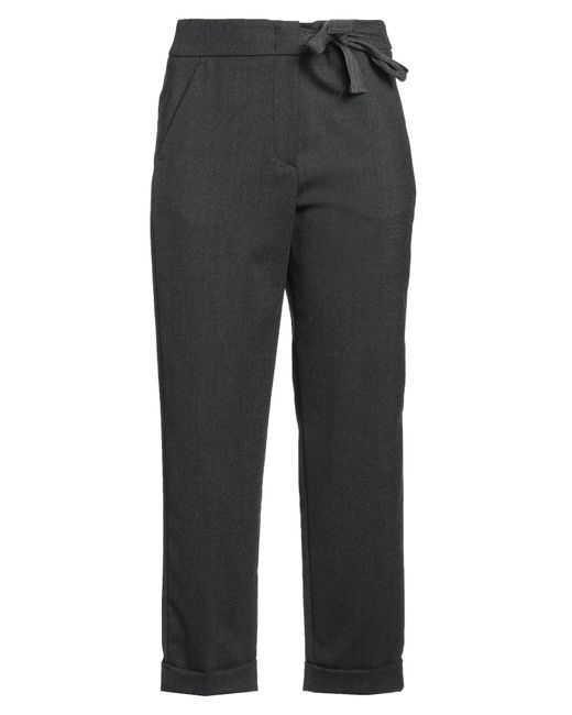 Peserico Gray Pants Wool, Polyester, Elastane