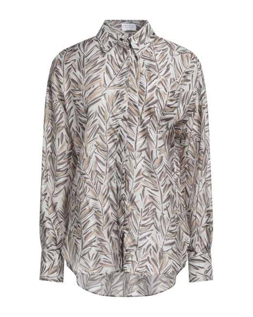 Brunello Cucinelli Gray Shirt
