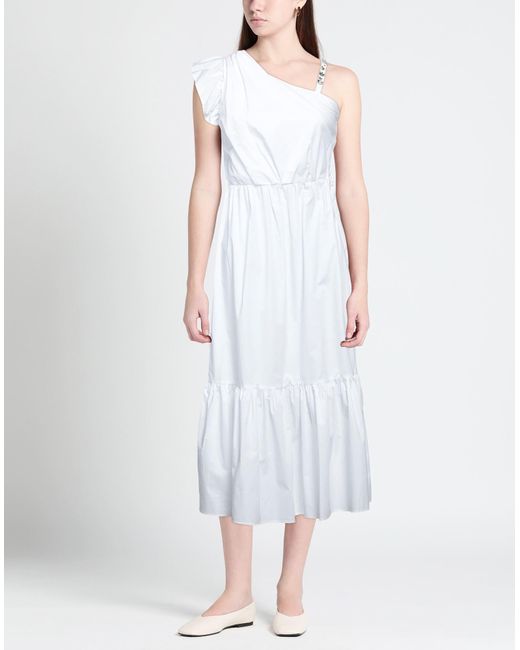 Pinko White Midi Dress