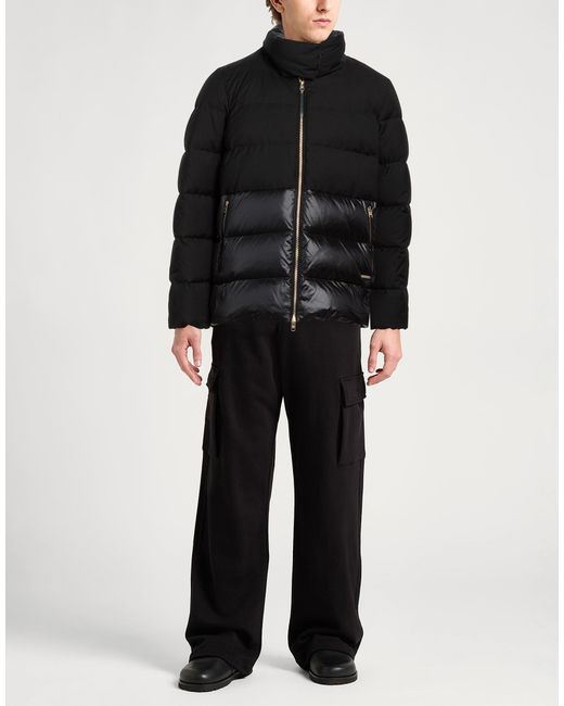 Woolrich Black Puffer Polyester, Viscose for men