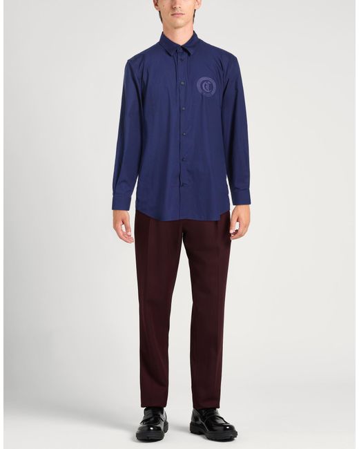 Just Cavalli Blue Shirt for men
