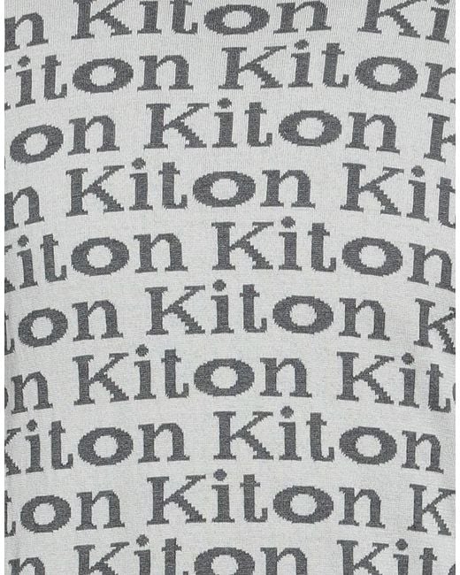 Kiton Gray Light Sweater Cotton for men