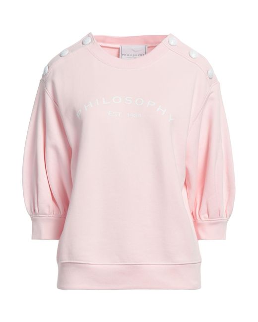 Philosophy di Alberta Ferretti Pink Light Sweatshirt Cotton