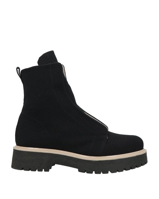 Patrizia Bonfanti Black Ankle Boots Textile Fibers