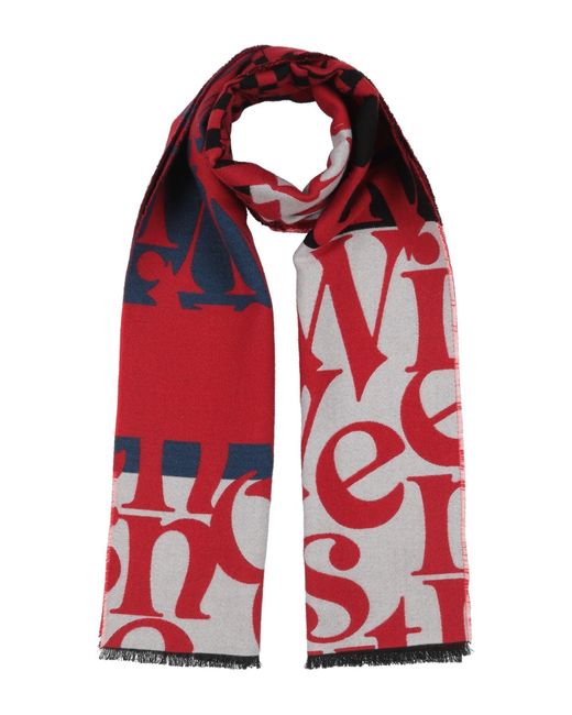 Vivienne Westwood Red Scarf Wool, Silk
