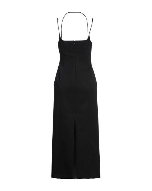 The Attico Black Maxi Dress Virgin Wool