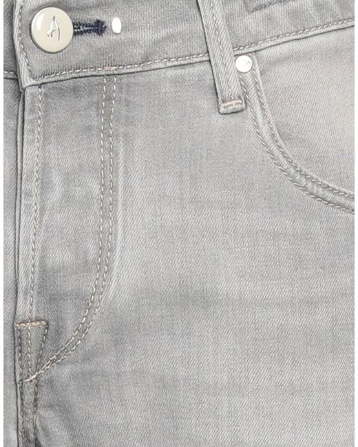 Hand Picked Gray Jeans Cotton, Elastane for men