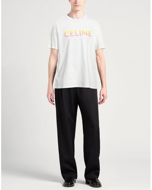 Céline White T-Shirt Cotton for men
