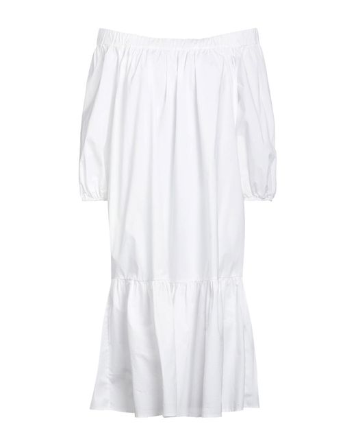 Manila Grace White Midi Dress
