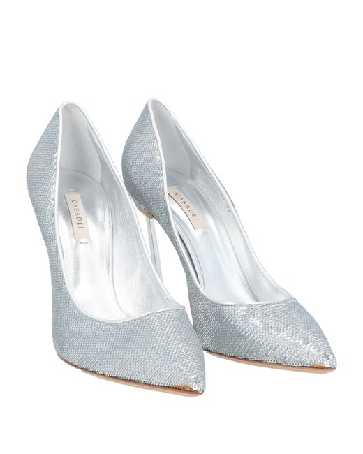 Casadei White Pumps