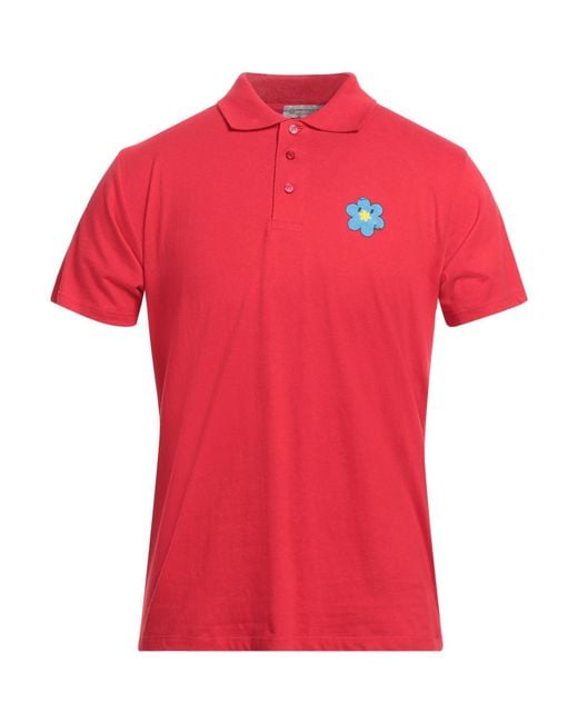 Daniele Alessandrini Men's Red Polo Shirt