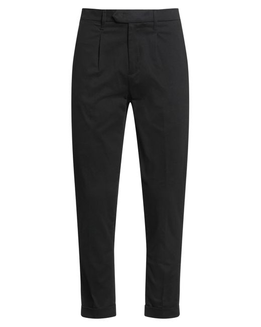 Alpha Studio Black Pants Polyester, Viscose, Elastane for men