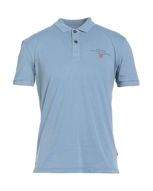 Napapijri Blue Polo Shirt Cotton for men