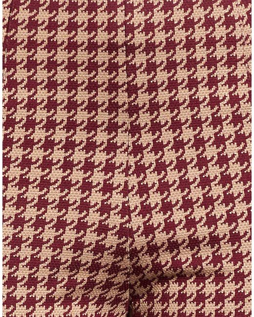 Seductive Red Burgundy Pants Viscose, Polyamide, Elastane