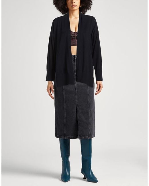 Alpha Studio Blue Cardigan Merino Wool
