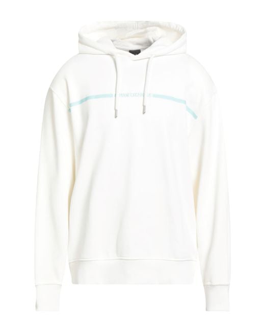 ARMANI EXCHANGE White Sweatshirt Cotton for men