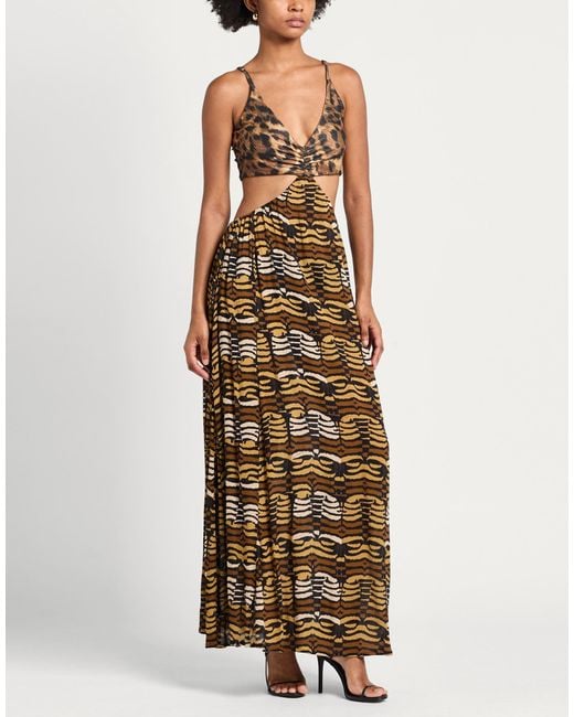 Miss Bikini Metallic Maxi Dress Polyester, Polyamide, Elastane