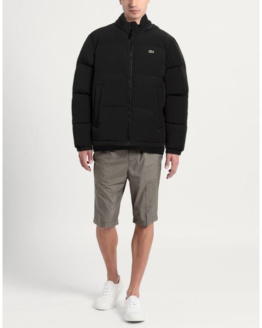 Lacoste Black Puffer Polyamide, Elastane for men