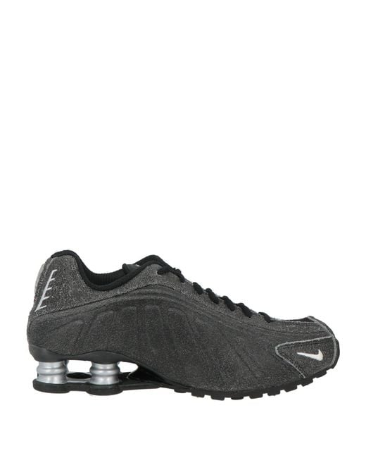 Nike Black Charcoal Sneakers Textile Fibers, Leather
