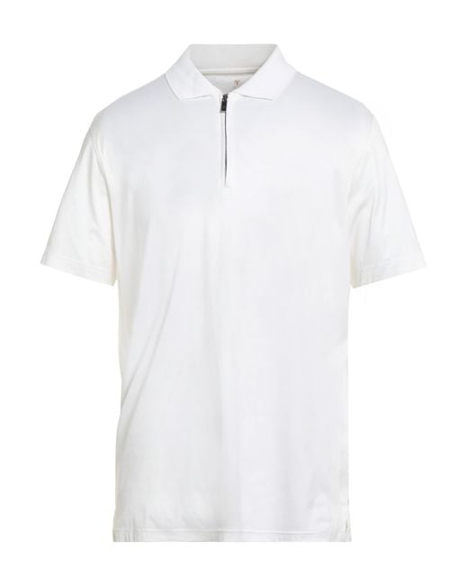 Pal Zileri White Polo Shirt Cotton for men