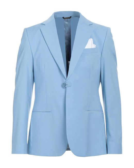Grey Daniele Alessandrini Blue Blazer for men