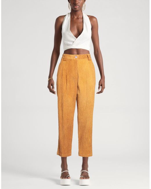 Momoní Orange Marigold Pants Cotton, Elastane