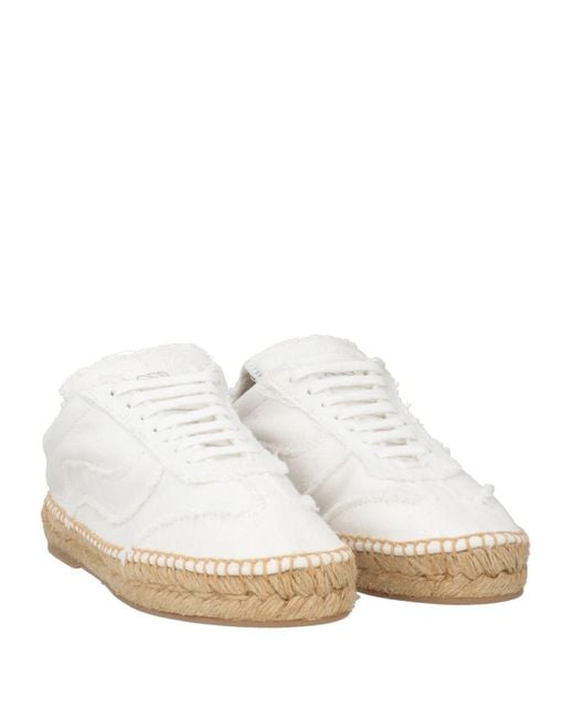 Casadei White Espadrilles Textile Fibers