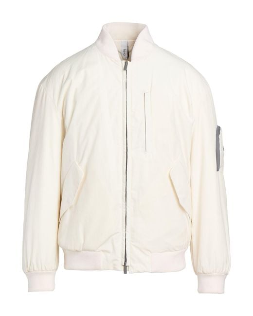 Hevò Natural Ivory Jacket Polyester, Cotton for men