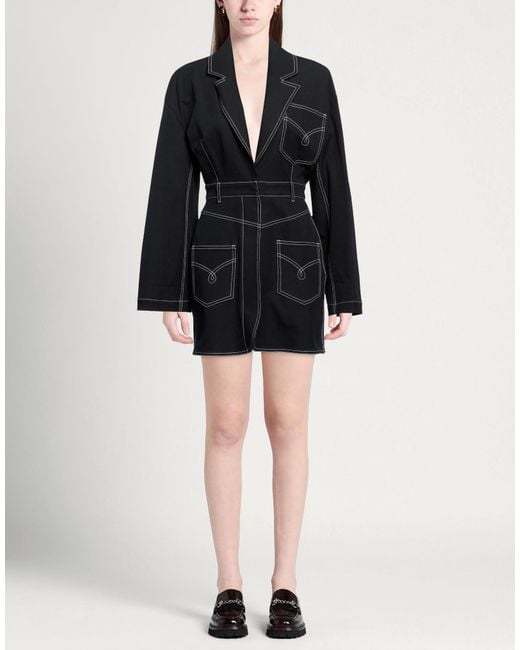 Moschino Black Mini Dress Cotton, Elastane