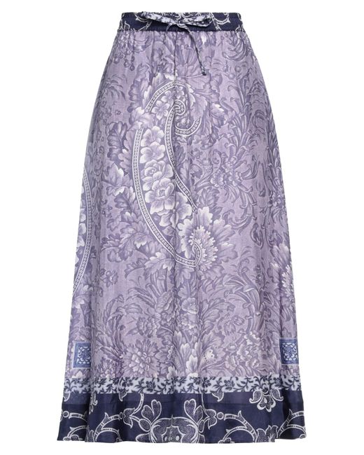 Pierre Louis Mascia Purple Midi Skirt