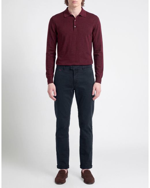 Tramarossa Blue Pants Cotton, Polyester, Elastane for men