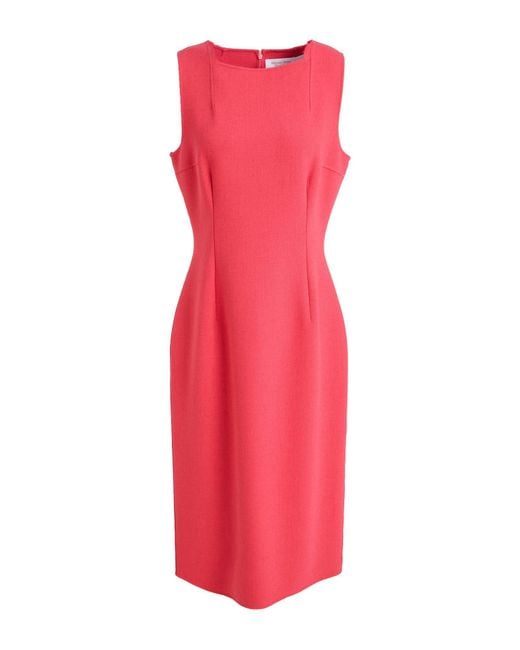 Michael Kors Pink Coral Midi Dress Virgin Wool, Viscose, Elastane