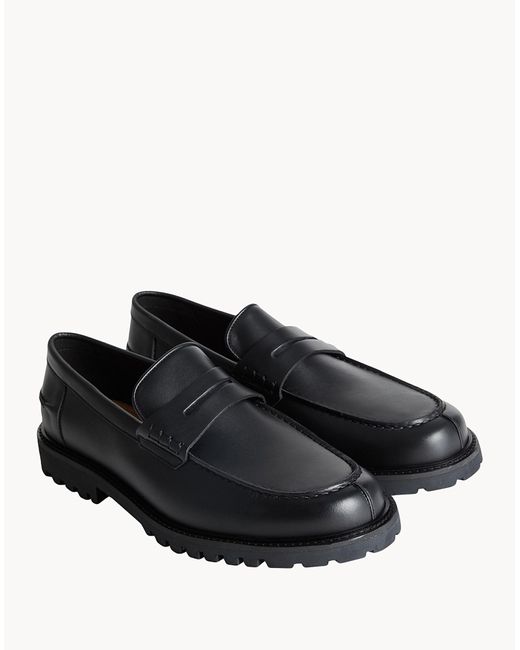 Boss Gray Loafers Leather for men