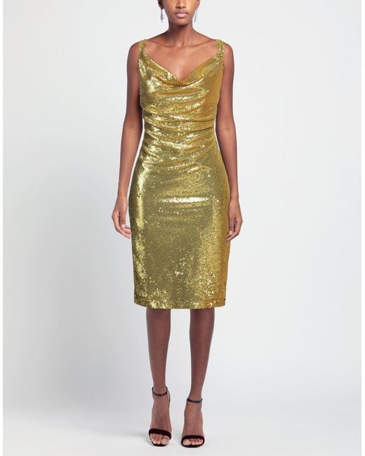 alma sanchez Green Midi Dress Polyester