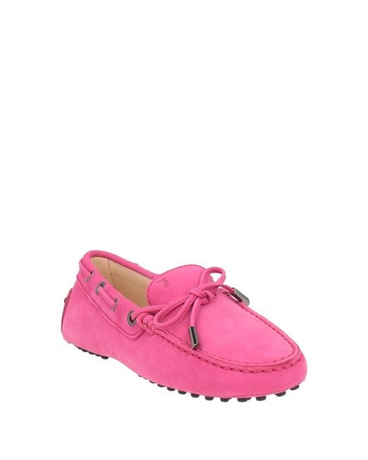 Tod's Pink Fuchsia Loafers Soft Leather