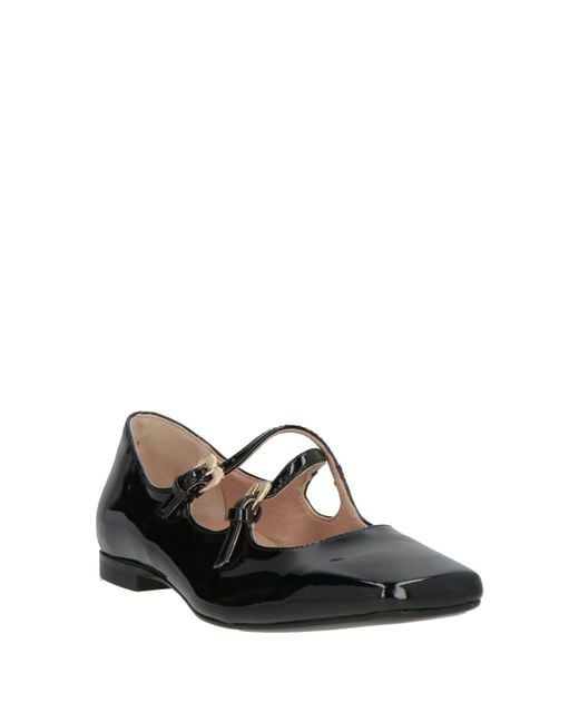 Piumi Black Ballet Flats Leather
