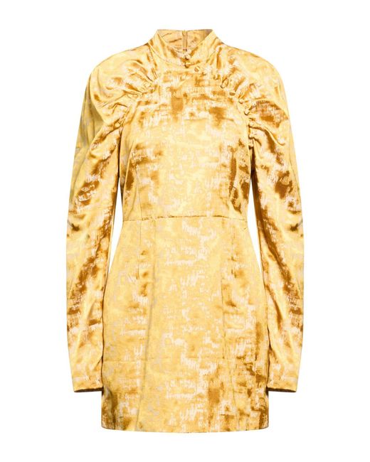 WEILI ZHENG Metallic Mini Dresses