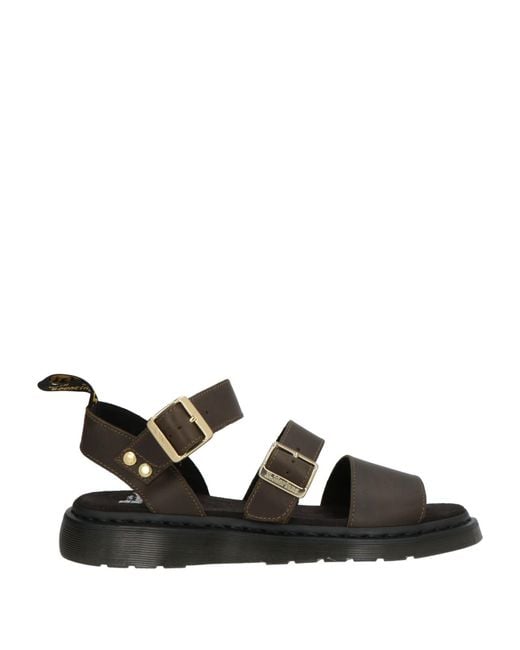 Dr. Martens Black Gryphon Dms Wyoming Dark Sandals Leather for men