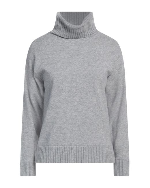 Simonetta Ravizza Gray Light Turtleneck Cashmere