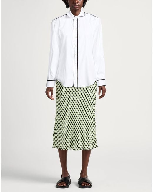 Sara Roka White Shirt Cotton, Polyamide, Elastane