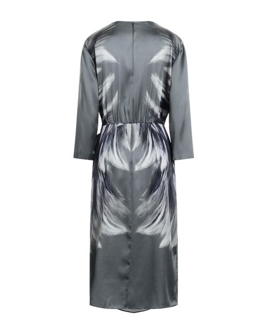 Alberta Ferretti Gray Midi Dress