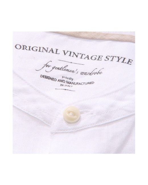 Original Vintage Style Hemd in White für Herren