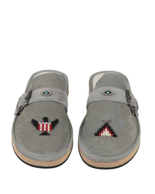 HAANI Gray Mules & Clogs