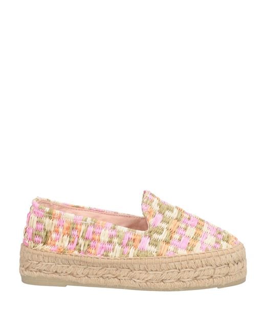 Manebí Pink Espadrilles Natural Raffia