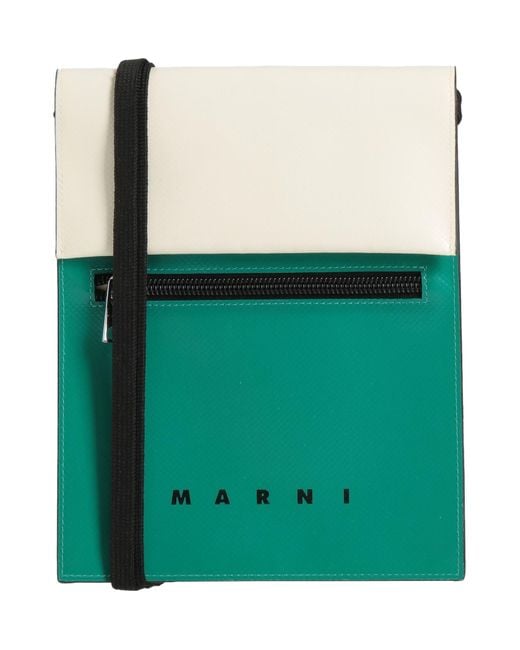 Marni Green Cross-Body Bag Polyester, Brass